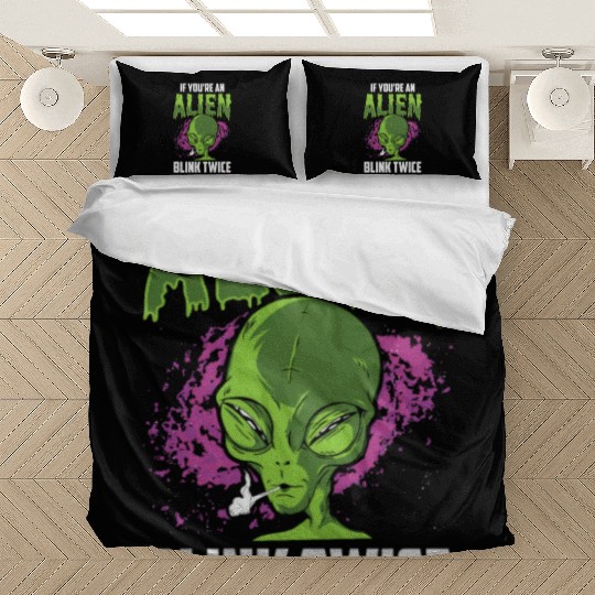 If You're An Alien Blink Twice Space Astronaut Bedding Sets