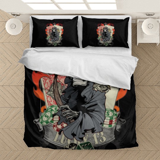 Let us play Poker Lucky 13 Skull gift Bedding Sets