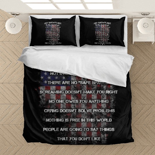 Hey Snowflake In The Real World Veteran Bedding Sets