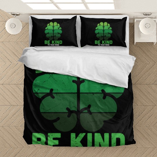 Be Kind To Your Mind Green Mental Health Bedding Sets