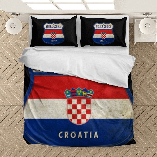 Velika Gorica Croatia flag coat of arms design Bedding Sets
