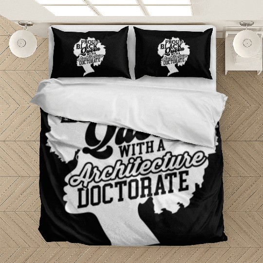 Black Queen With Architecture Doctorate Phd Bedding Sets