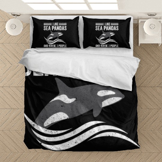 Funny Orca Whale Sea Panda and Maybe 3 People Bedding Sets