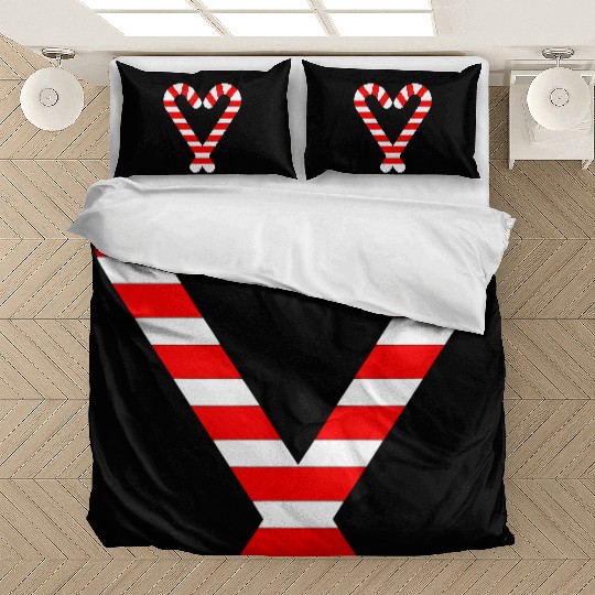 Candy Canes Heart Hearts Christmas Winter Bedding Sets