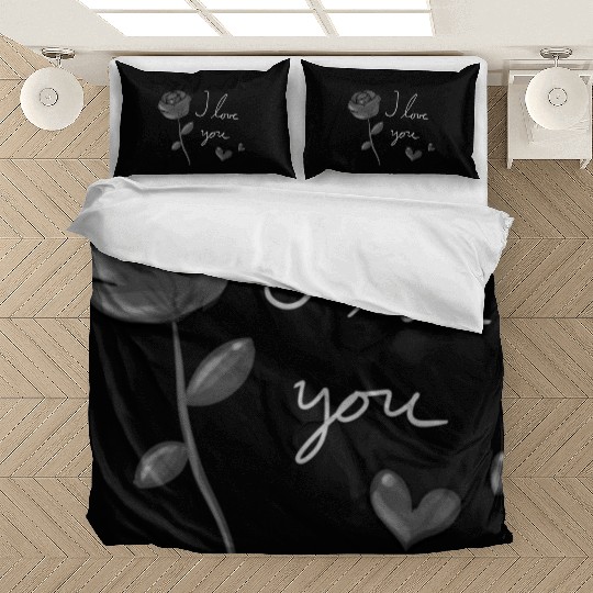 i love you flower hearts Bedding Sets