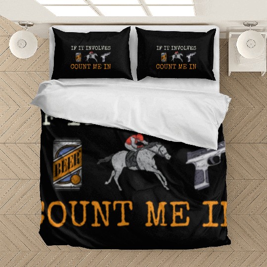 Horse Racing Horse Betting Gambling Beer Drinking Bedding Sets
