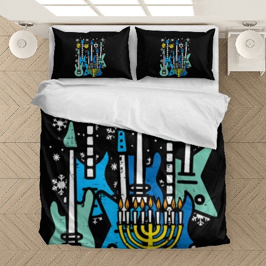 Hanukkah Guitars Chanukah Jewish Rock Rocker Bedding Sets