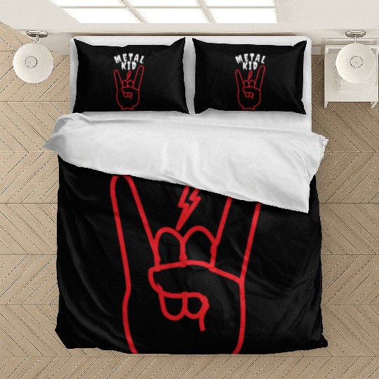 Bolt Rock Sign Rock Hand Metal Kid Music Lover Bedding Sets