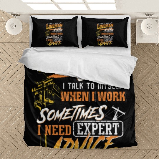 Lineman Gift for Lineman Father on Father Day Bedding Sets