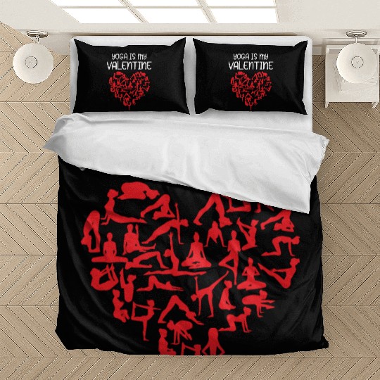 Valentine’s Day Yoga Saying My Valentines Day Bedding Sets