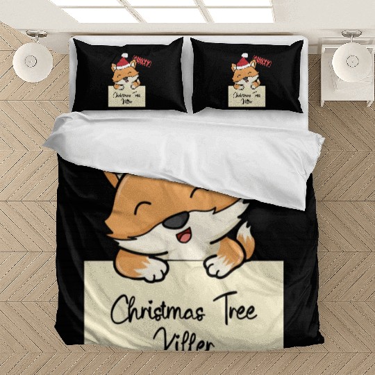 Fox christmas funny prison Bedding Sets