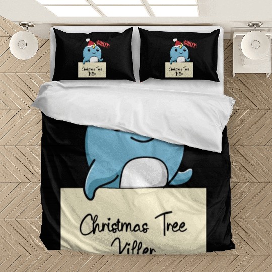 Narwhal christmas funny prison Bedding Sets