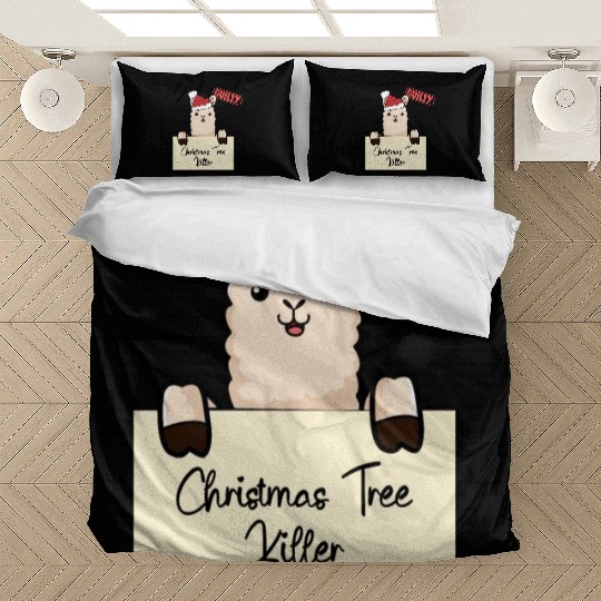 Llama christmas funny prison Bedding Sets