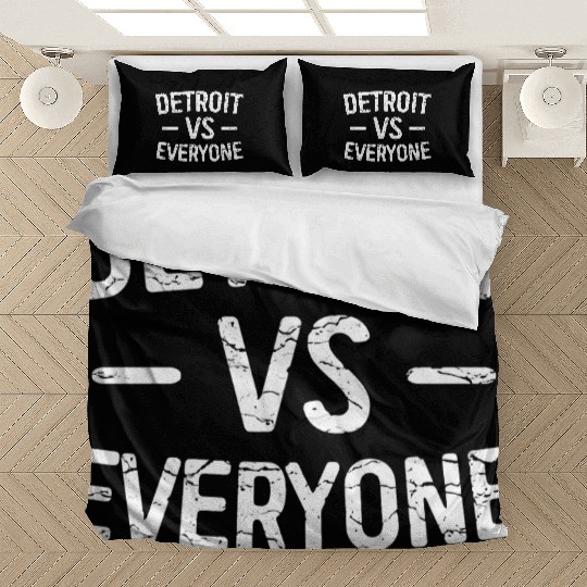 Detroit Vs Everyone Funny Michigan Bedding Sets
