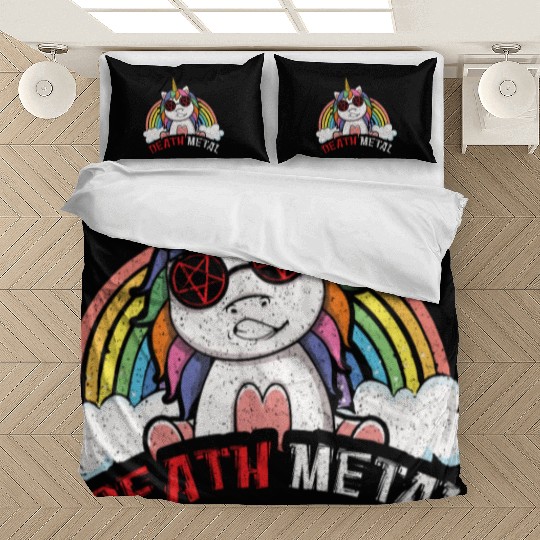 Satan Rainbow Unicorn Love Metal Music Heavy Rock Bedding Sets