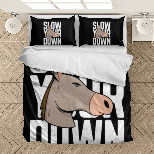Donkey Slow Your Down Miniature Donkey Farmer Pet Bedding Sets