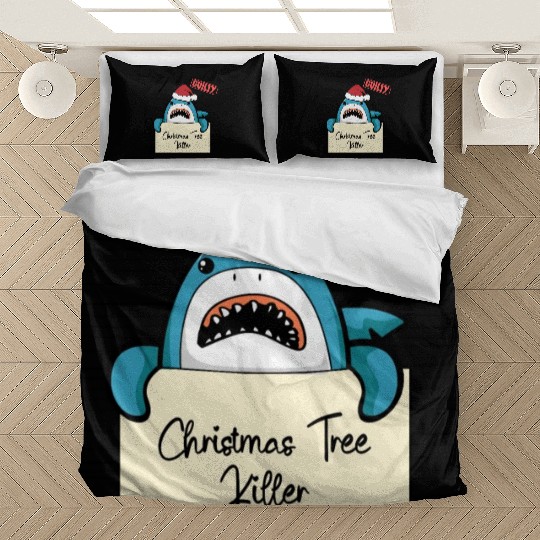 Shark christmas funny prison Bedding Sets