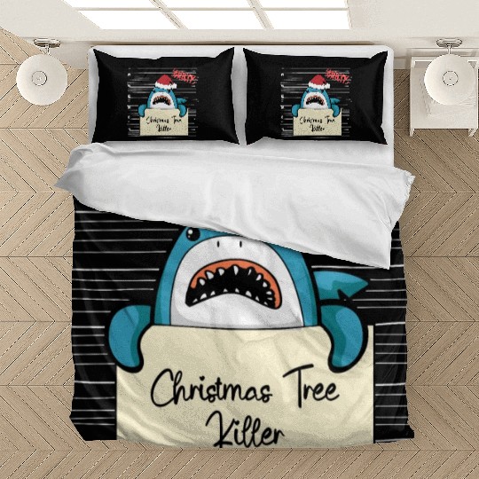 Shark christmas funny prison Bedding Sets
