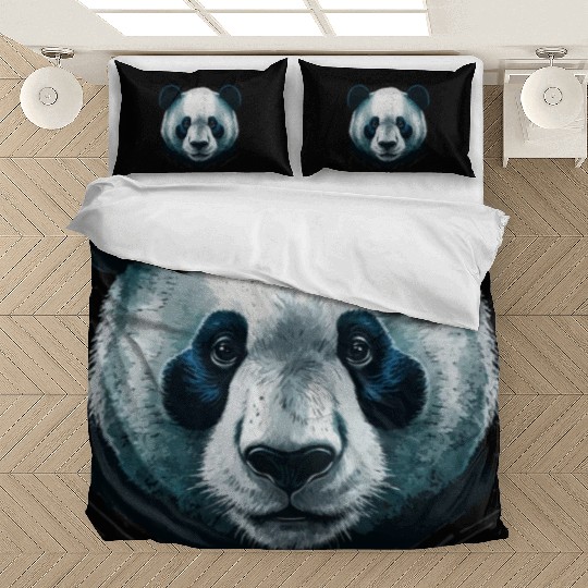 Realistic Panda Head Bedding Sets