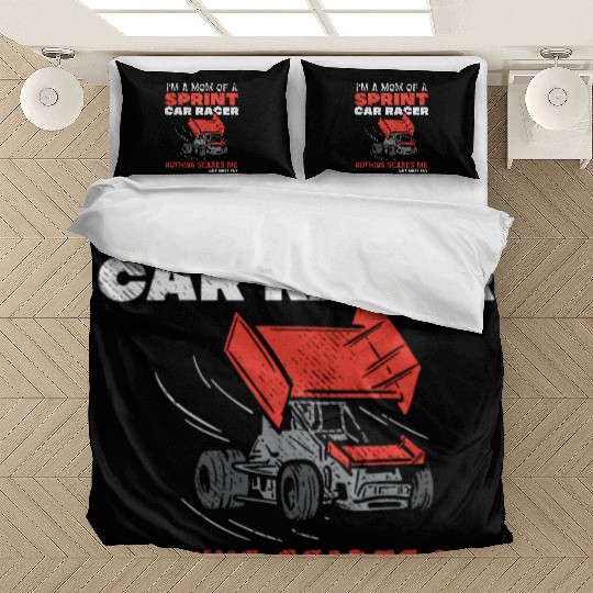 Mom Of A Sprint Car Racer Race Day Driver Mother Bedding Sets