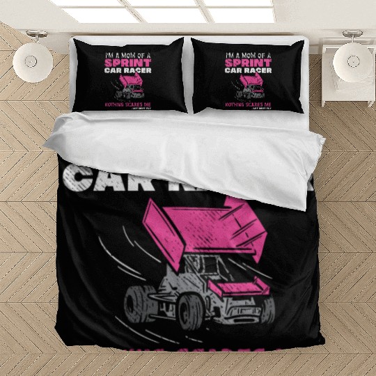 Mom Of A Sprint Car Racer Race Day Driver Mother P Bedding Sets