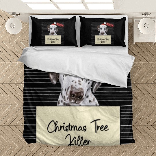 Dalmatian christmas funny prison Bedding Sets