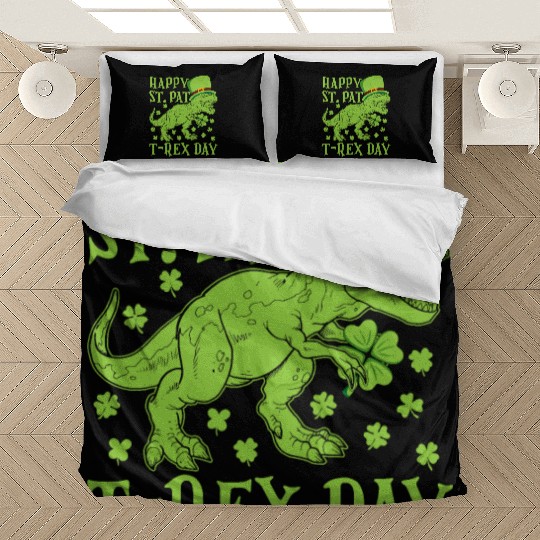 Happy St Pat Trex Day Dino St Patricks Day Toddler Bedding Sets