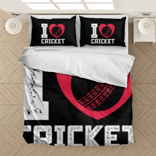 I Love Heart Cricket Bedding Sets