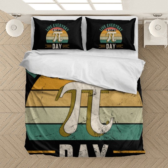 Pi Day Live Everyday Like It's Pi Day Distressed F Bedding Sets