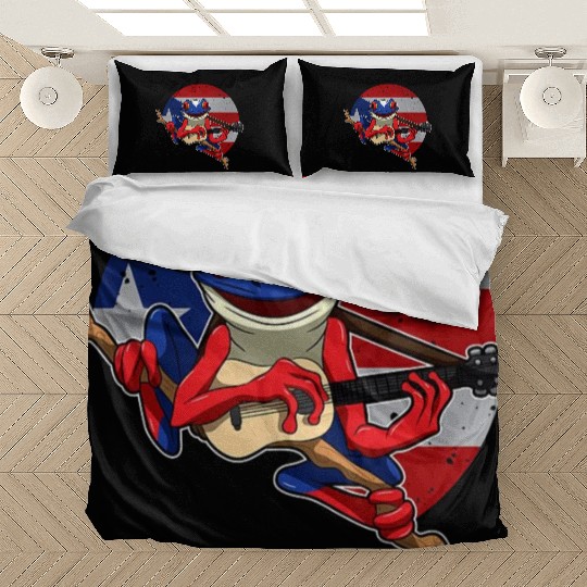 Guitar Playing Coqui Frog Puerto Rico Animal Bedding Sets