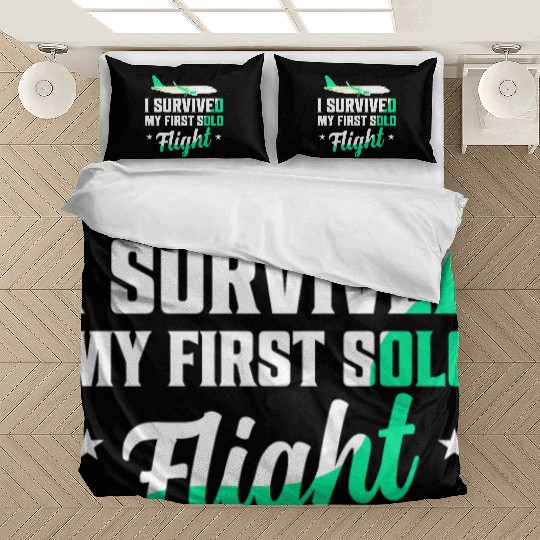I Survived My First Solo Flight Pilot Bedding Sets