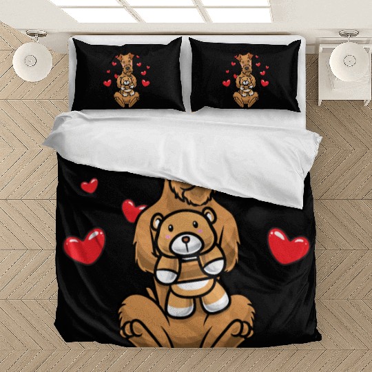 Kawaii Irish Terrier Stuffed Animal Dog Irish Red Bedding Sets