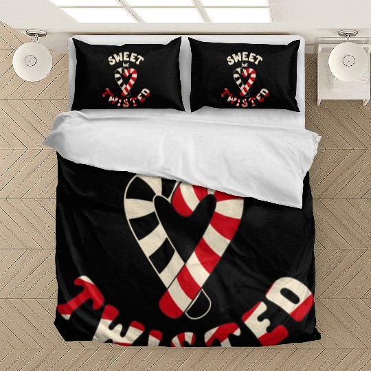 Sweet but twisted candy canes pun Bedding Sets
