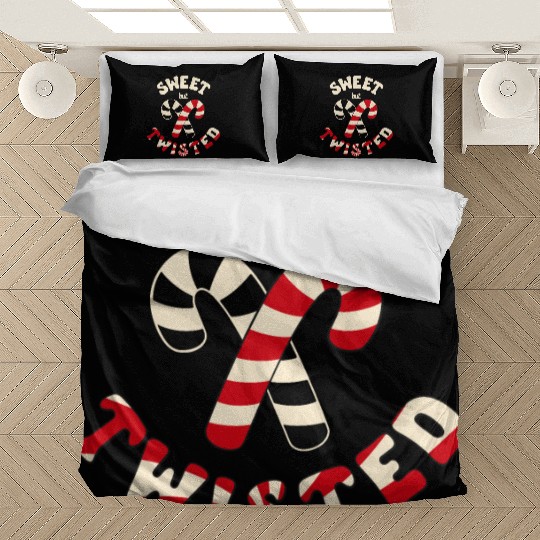 Sweet but twisted candy canes pun Bedding Sets