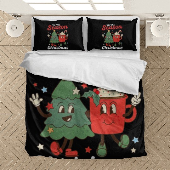 Tis The Season Christmas Tree Coffee Latte Bedding Sets