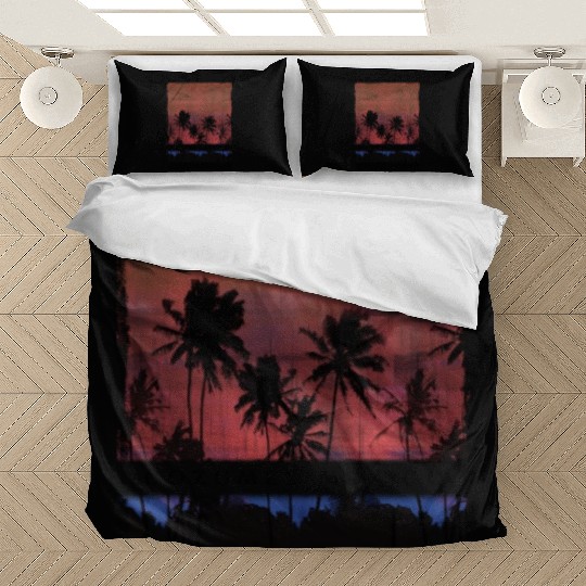 Cozumel Mexico Vacation Souvenir Beach Palm Tree Bedding Sets