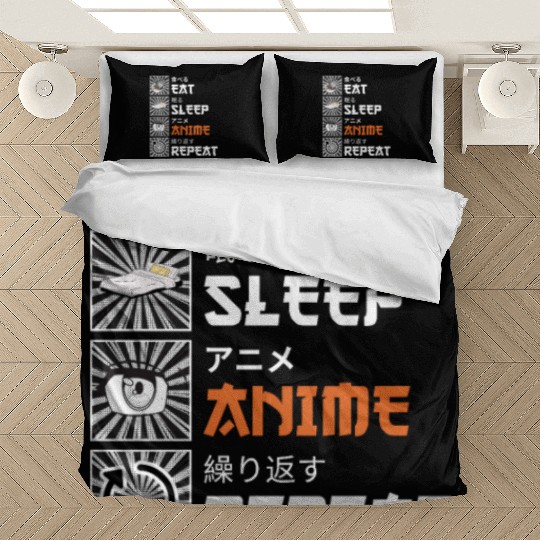 Eat, Sleep, Anime, Repeat - Gift For Christmas Day Bedding Sets