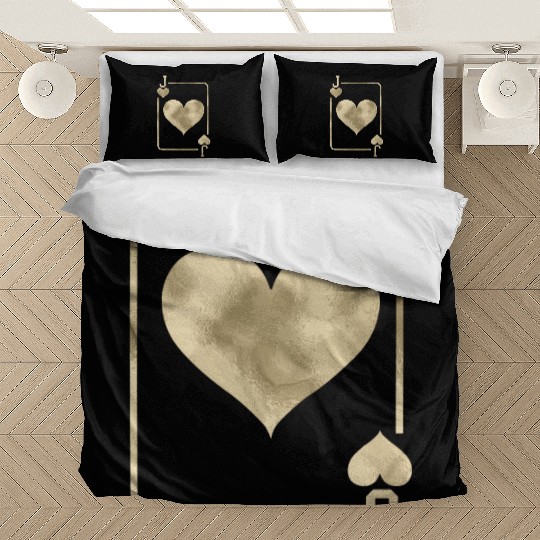 Jack Of Hearts Playing Card Halloween Costume Glam Bedding Sets