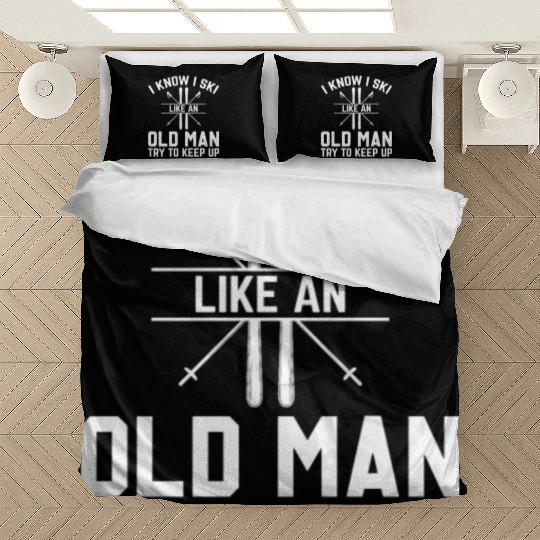 Skiier Ski Winter Sport Apparel Lifestyle Gifts Bedding Sets