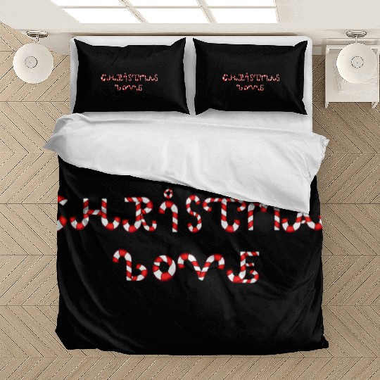 Christmas Love candy canes Bedding Sets