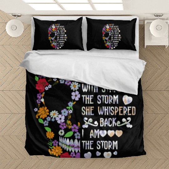 They Whispered To Her Skull Flower Bedding Sets