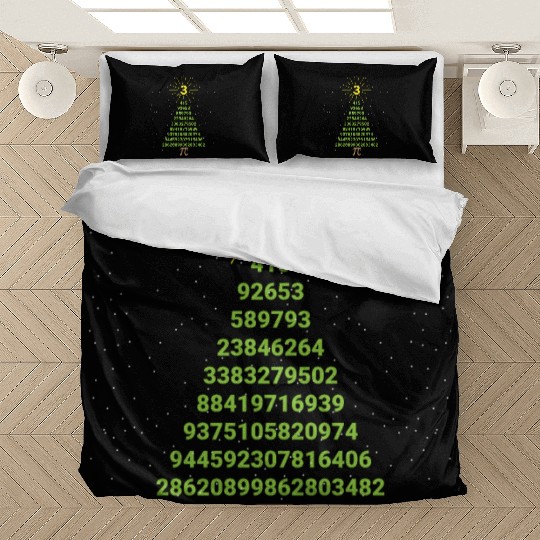 Funny Pi Christmas Tree Math Teacher Bedding Sets