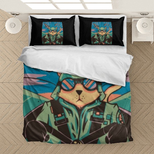 Fighter jet pilot-cat Fighter jet pilot-cat inspir Bedding Sets