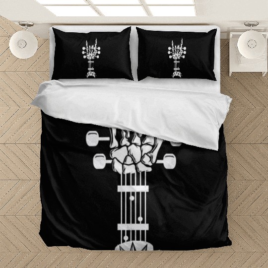 Rock & Roll Skeleton Guitar Music Lover Rockstar Bedding Sets