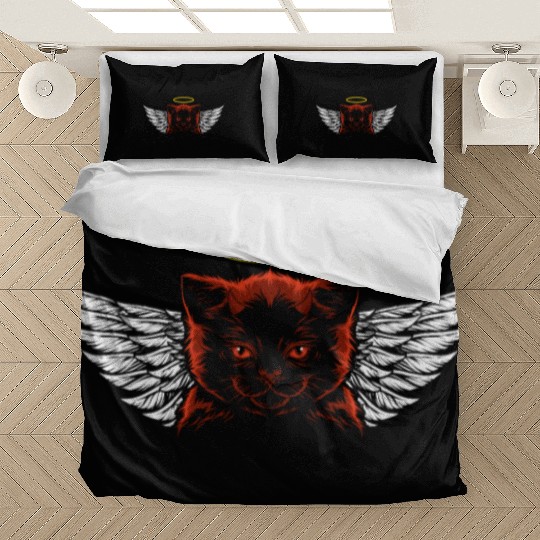 Angel and devil cat Bedding Sets