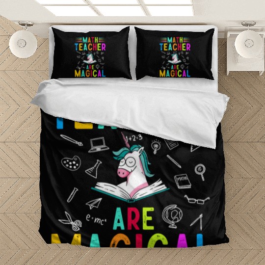 Math Teacher Unicorn Bedding Sets
