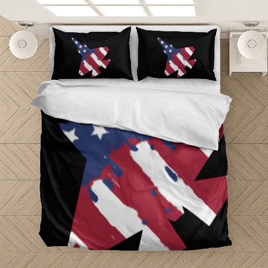 F-35 Lightning Military American Painted Flag Jet Bedding Sets