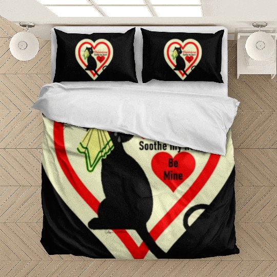 Crying Black Cat Old Fashioned Valentine Vintage S Bedding Sets