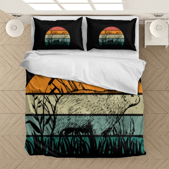 Vintage Capybara Bedding Sets