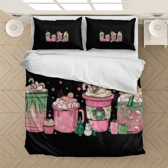Hot Chocolate Cup Peppermint Mocha Bedding Sets
